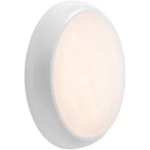 Gloss White Commercial IP65 Bulkhead Light - 18W CCT LED Module - Corridor Lamp