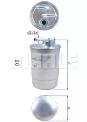 Fuel Filter KL554D 76517312 by MAHLE Original