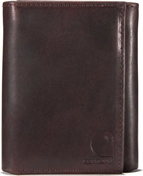 Carhartt Oil Tan Leather Trifold Wallet, brown