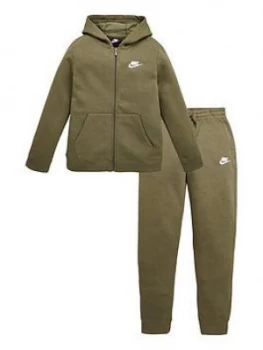 Nike Older Boys Core Tracksuit - Khaki, Size L, 12-13 Years