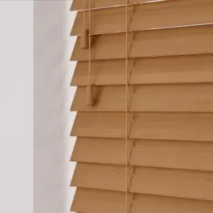 Wooden Venetian Blinds With Strings Caramel Oak