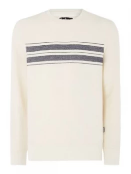 Mens Barbour Zander Crew Neck Sweatshirt White