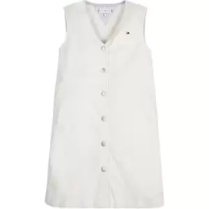 Tommy Hilfiger Corduroy Dress Slvls - White