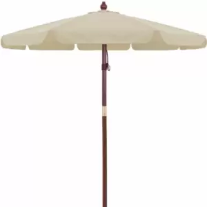 Parasol Wood Beige 3.3m UV-Protection 50+