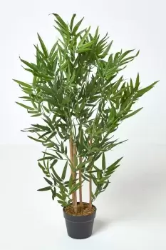 Green 3ft Bamboo Tree Artificial Plant with Pot, 95 cm