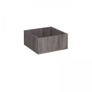 Flux modular storage single wooden planter box - grey oak