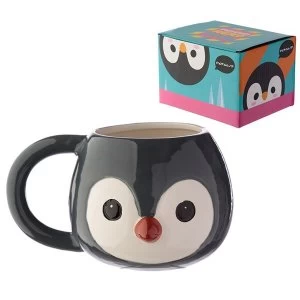 Penguin Ceramic Animal Shaped Head Mug