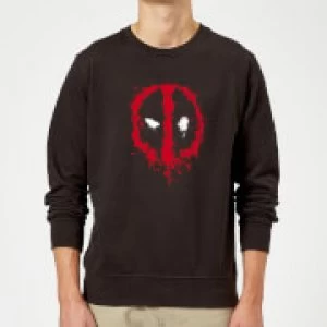 Marvel Deadpool Splat Face Sweatshirt - Black - XXL