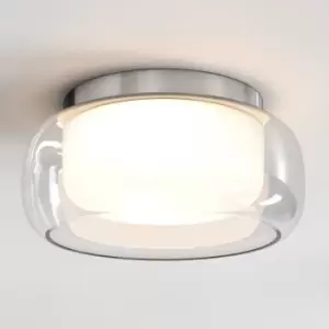 Aquina Bathroom 36cm Ceiling Light Polished Chrome with Glass Shade