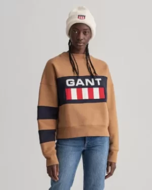 GANT Retro Logo Block Crew Neck Sweatshirt