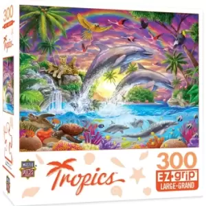 Masterpieces Puzzle Tropics Fantasy Isle Ez Grip Puzzle 300 Piece Jigsaw Puzzle