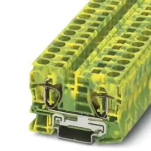 Phoenix Contact Green/Yellow ST 10-PE Modular Terminal Block, 24 6 AWG, 1.5 16mm, Ex, 8 kV