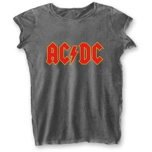 AC/DC - Logo Ladies X-Large T-Shirt - Grey