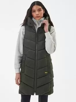 Barbour International Boston Gilet - Green, Size 18, Women