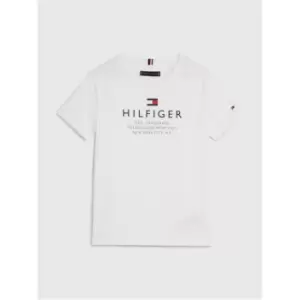 Tommy Hilfiger Boy'S Short Sleeve Tommy Hilfiger Logo Tee - White