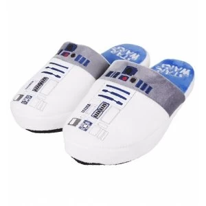 R2D2 Star Wars Slippers White Large (UK 8-10)