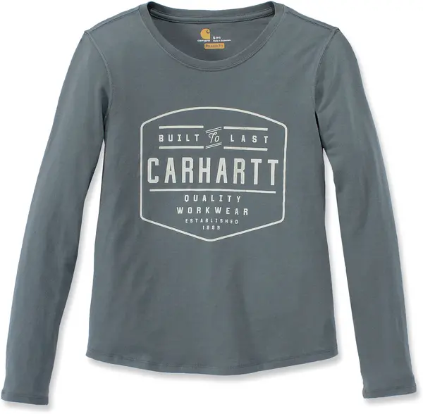 Carhartt Lockhart Ladies Long Sleeve Shirt, grey-green, Size M for Women