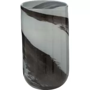 Carra Grey/Black Brushstroke Vase Medium