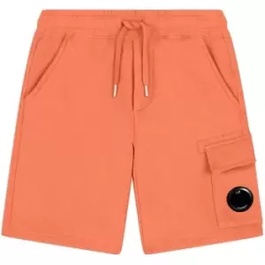 CP COMPANY Boys Lens Fleece Shorts - Pink