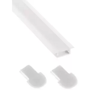 Moderix - Profile Recessed 2M for LED Light Strip with Opal Cover - Colour White - Pack of 1