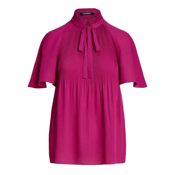 Lauren by Ralph Lauren Adar Short Sleeve Blouse - Pink 14