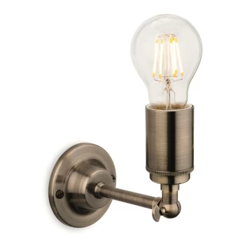 Firstlight Indy - 1 Light Indoor Candle Wall Light Antique Brass, E27