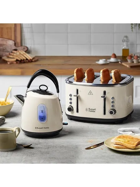 Russell Hobbs Stylevia Kettle &#38; 4 Slice Toaster Bundle Cream 28132BU 28132BU