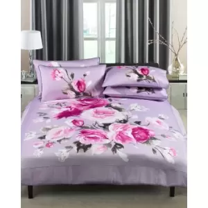 Riva Home Windsor Duvet Set (Super King) (Heather)