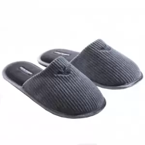 Emporio Armani Ribbed Chenille Slippers - Grey 43