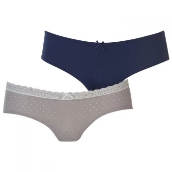 Dorina Dorina Abbie 2 Pack Hipster Briefs Womens - Grey/Dark Blue