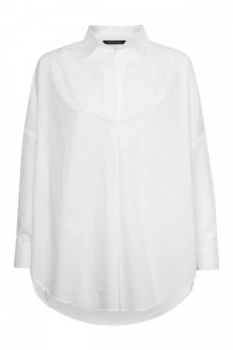 French Connection Rhodes Poplin Pop Over Shirt White