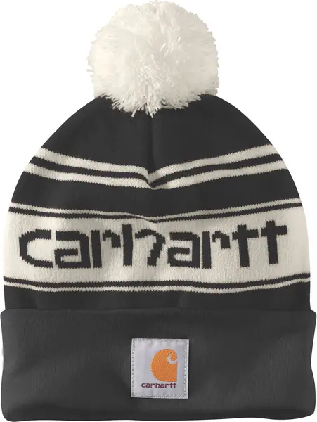 Carhartt Knit Cuffed Logo Beanie, black