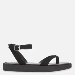 Whistles Womens Renzo Chunky Toe Loop Sandals - Black - UK 4