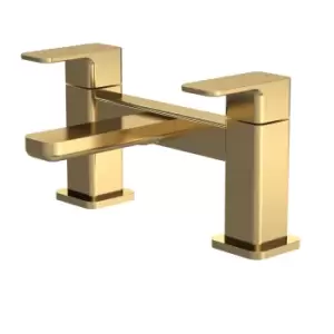 Nuie Windon Deck Mounted Bath Filler - Brushed Brass