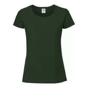 Fruit Of The Loom Womens/Ladies Fit Ringspun Premium Tshirt (S UK) (Bottle Green)