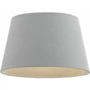 Loops - 8' Inch Round Tapered Drum Lamp Shade Grey Linen Fabric Cover Simple Elegant