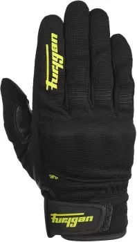 Furygan Jet D3O Motorcycle Gloves, black-yellow, Size S, black-yellow, Size S