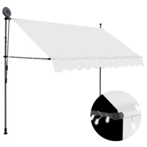 Vidaxl Manual Retractable Awning With LED 300cm Cream