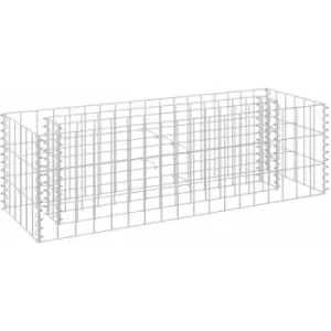 Gabion Raised Bed Galvanised Steel 90x30x30cm vidaXL - Silver