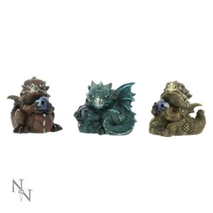 Citrene Aquamarine Ruby Pack Of 3 Dragon Figures