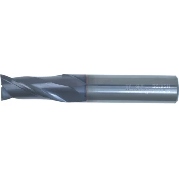 16.00MM Series 60 Carbide 2 Flute Plain Shank Short Series Slot Drill - Swisstech