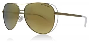 Michael Kors MK1024 Sunglasses Pale Gold/White 11927P 58mm
