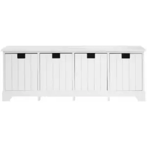 Premier Housewares - New England White Drawer Bench