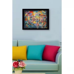 SC0653 Multicolor Decorative Framed MDF Painting