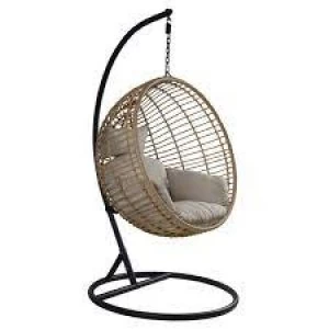 Charles Bentley Swing Chair Natural Steel