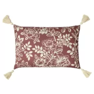 Somerton Floral Cushion Mulberry, Mulberry / 35 x 50cm / Polyester Filled