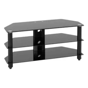 Seconique Bromley TV Stand - Black Glass/Black