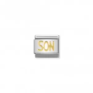 Nomination Composable Classic Writings 18K Gold Son Link 030107/26