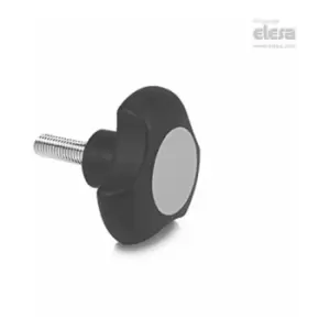 Elesa - Lobe knob-VTT.32-C-p-M8x25-C3 Grey