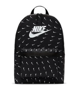 Nike Heritage Wavy Swoosh Backpack - Black, Women